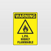 Customized Hazard Signs,Warning Lpg Highly Flammable Sign